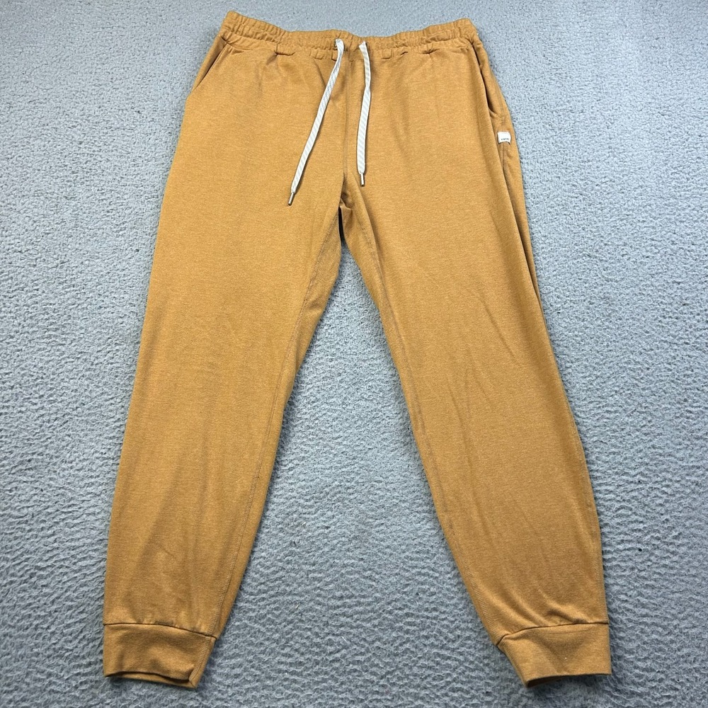 Vuori Performance Jogger Womens Medium Flax Heather DreamKnit Tan Athleisure